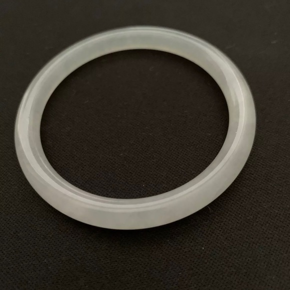 Certified Myanmar natural untreated icy jadeite bangle bracelet 53mm - Picture 5 of 12